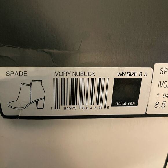 Dolce Vita Women's Spade Ivory Nubuck Leather Boot 8.5 NIB FLAW - Picture 10 of 10